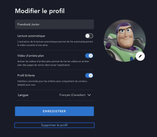 Nouveau profil disney plus 9