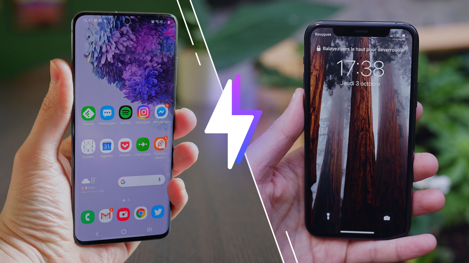 Le Samsung Galaxy S20 et l'iPhone 11 Pro