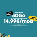 Forfait mobile : Sosh 50 Go à 14,99 euros par mois, même après un an