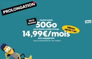 Sosh joue les prolongations avec son forfait mobile 50 Go à 14,99 euros par mois