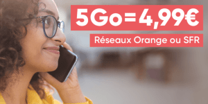 5 Go à seulement 4,99 €/mois pour ce forfait mobile disponible sur Orange ou SFR