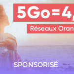 Avec le réseau Orange ou SFR, ce forfait mobile démarre à 4,99 euros pour 5 Go