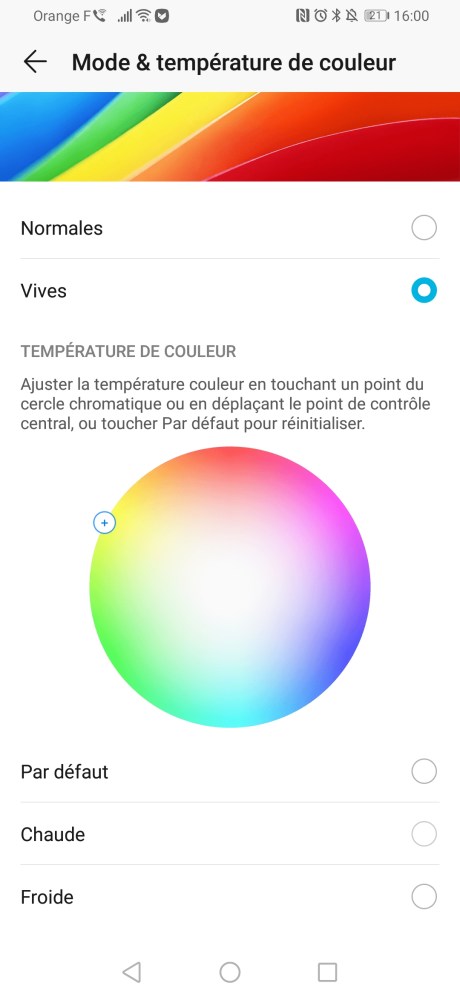 La calibration de l'écran du Honor 9X Pro