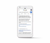 Un message vous alertera quand les résultats Google ne semble pas correspondre à votre recherche // Source : Google