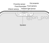 L'encoche plus fine de l'iPhone 12 embarquerait tous les capteurs nécessaires à Face ID. // Source : Jon Prosser