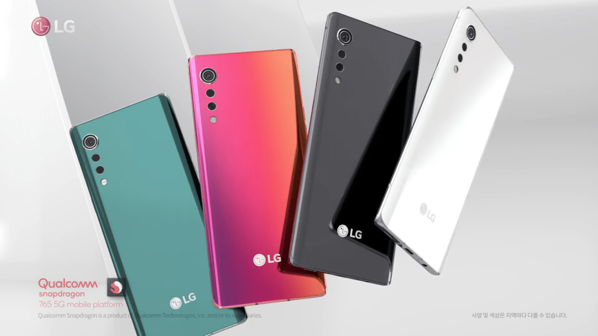 LG Velvet en différents coloris