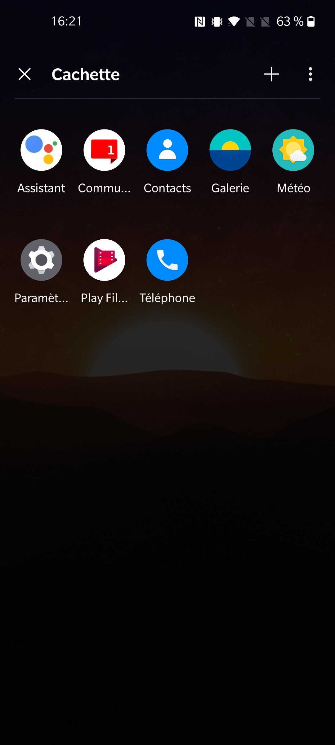 Interface du OnePlus 8