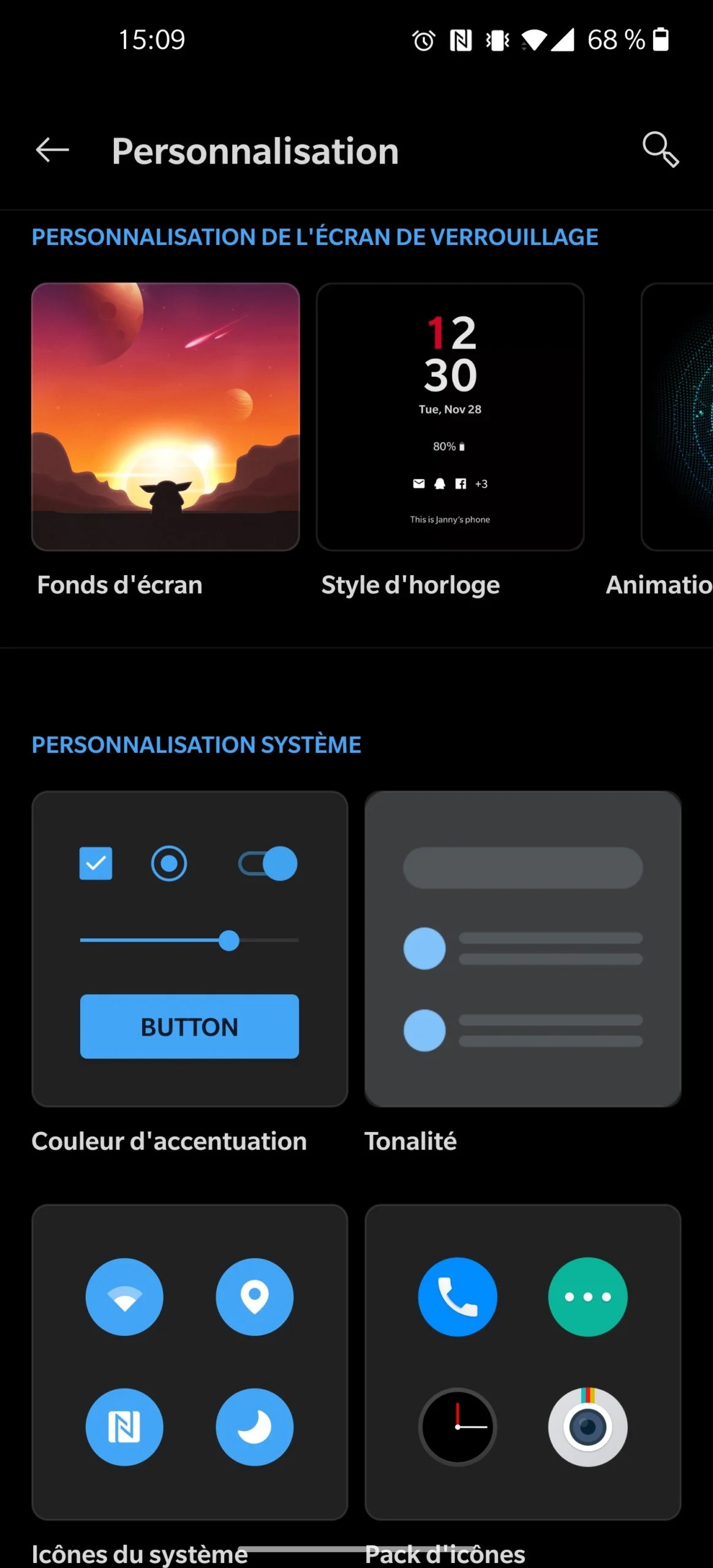 Personnalisation de l'interface du OnePlus 8 Pro