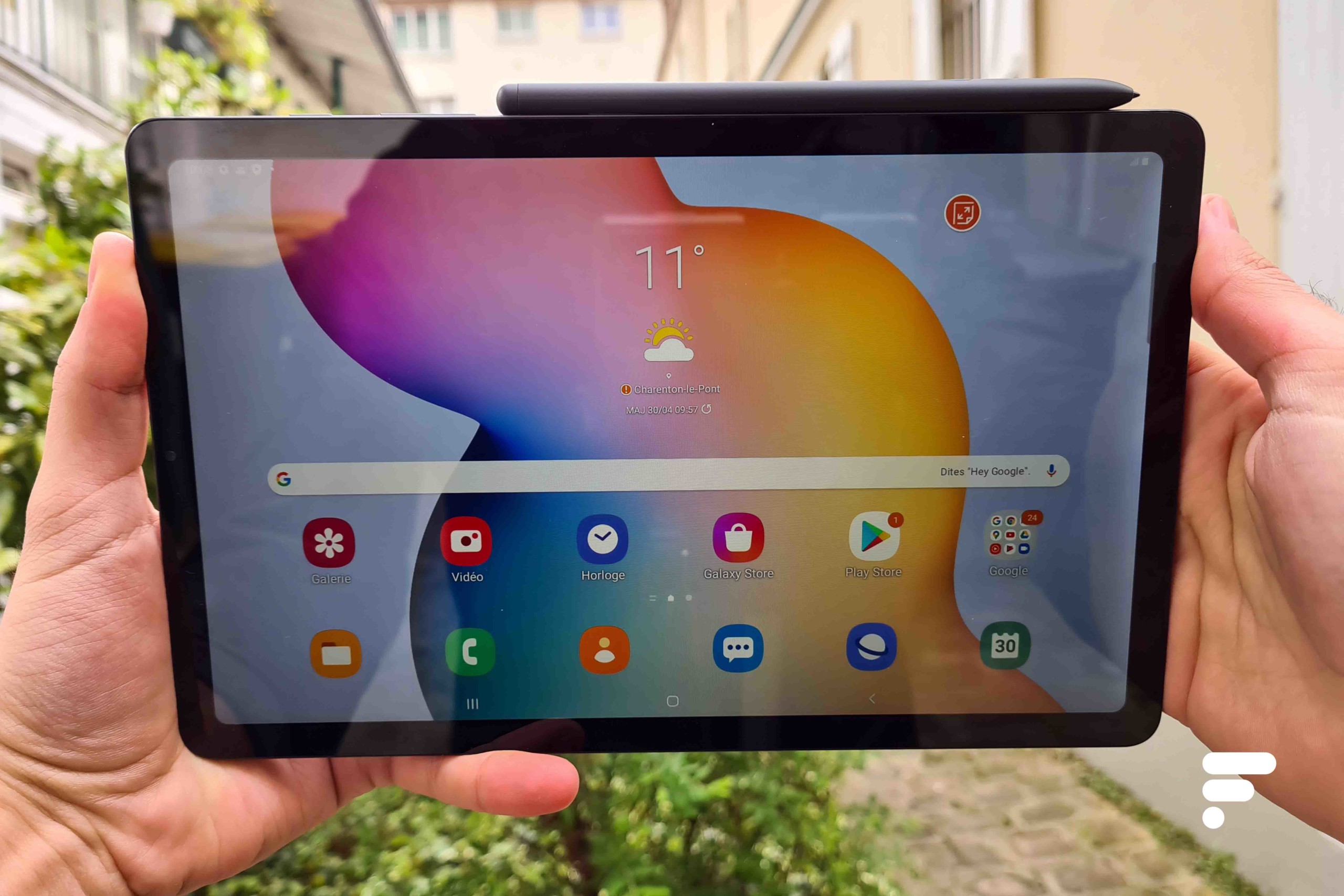 La face avant de la Samsung Galaxy Tab S6 Lite