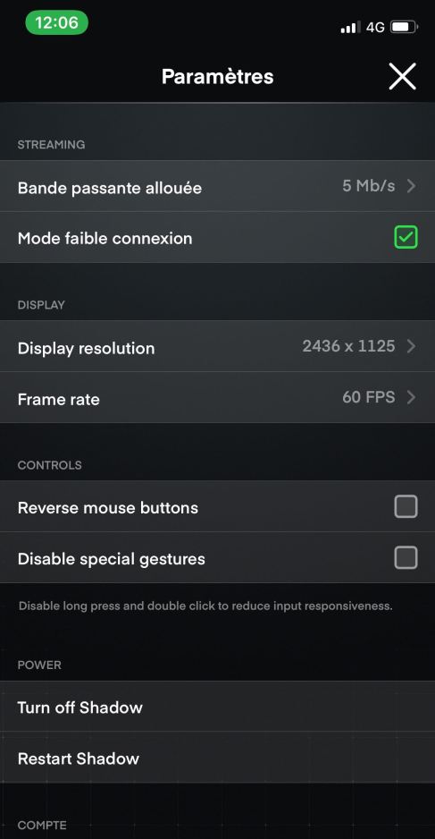 Shadow iOS 5
