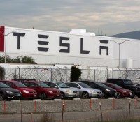 L'usine de Tesla, à Fremont (Californie)