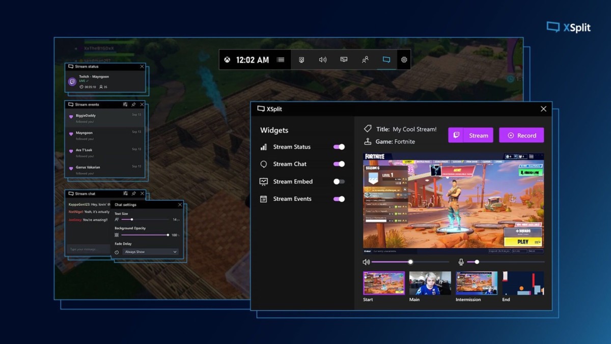 Xbox Game Bar XSplit