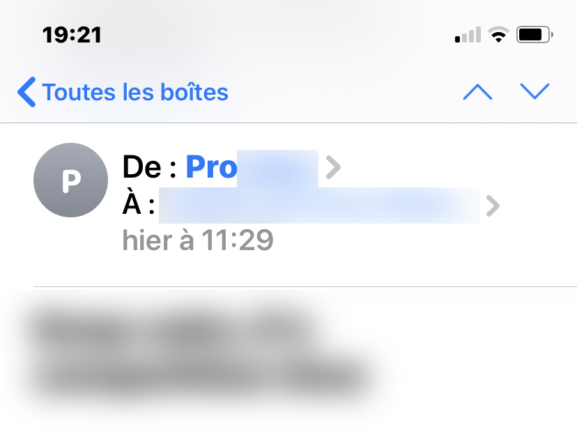 Bloquer une adresse mail sur iPhone