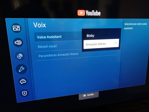 Alexa sur Samsung QE55Q80T