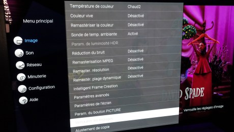 Les autres réglages d'image