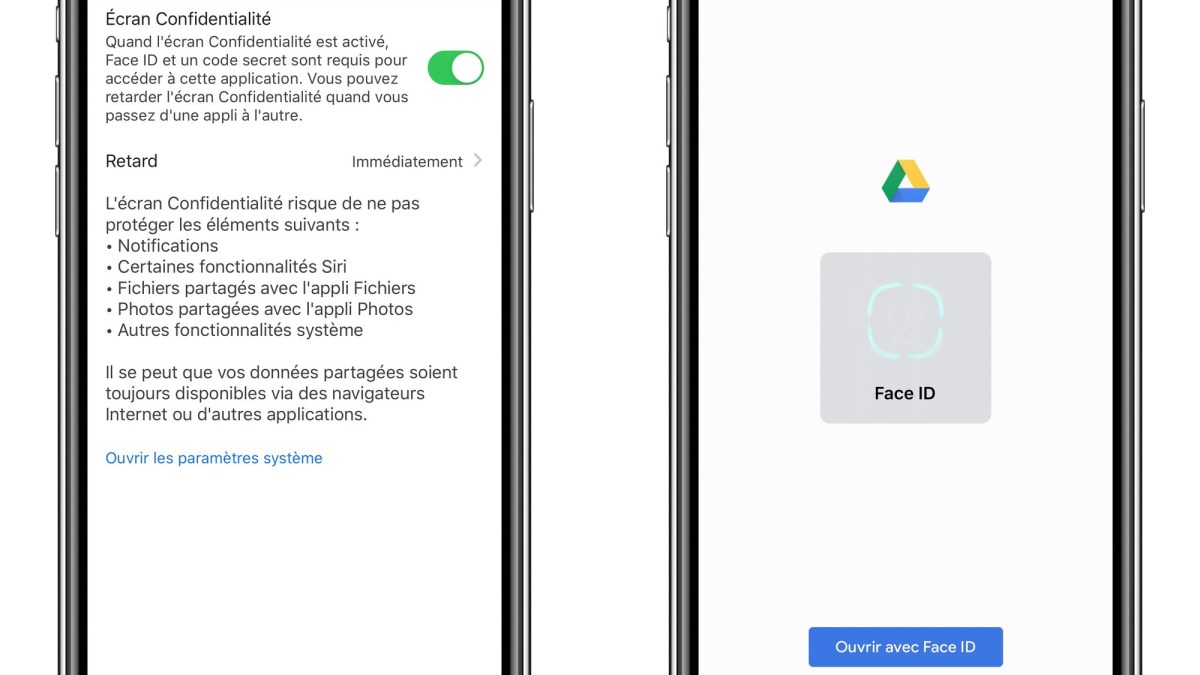 Google Drive Face ID