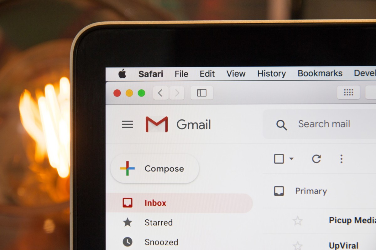 Interface Gmail web