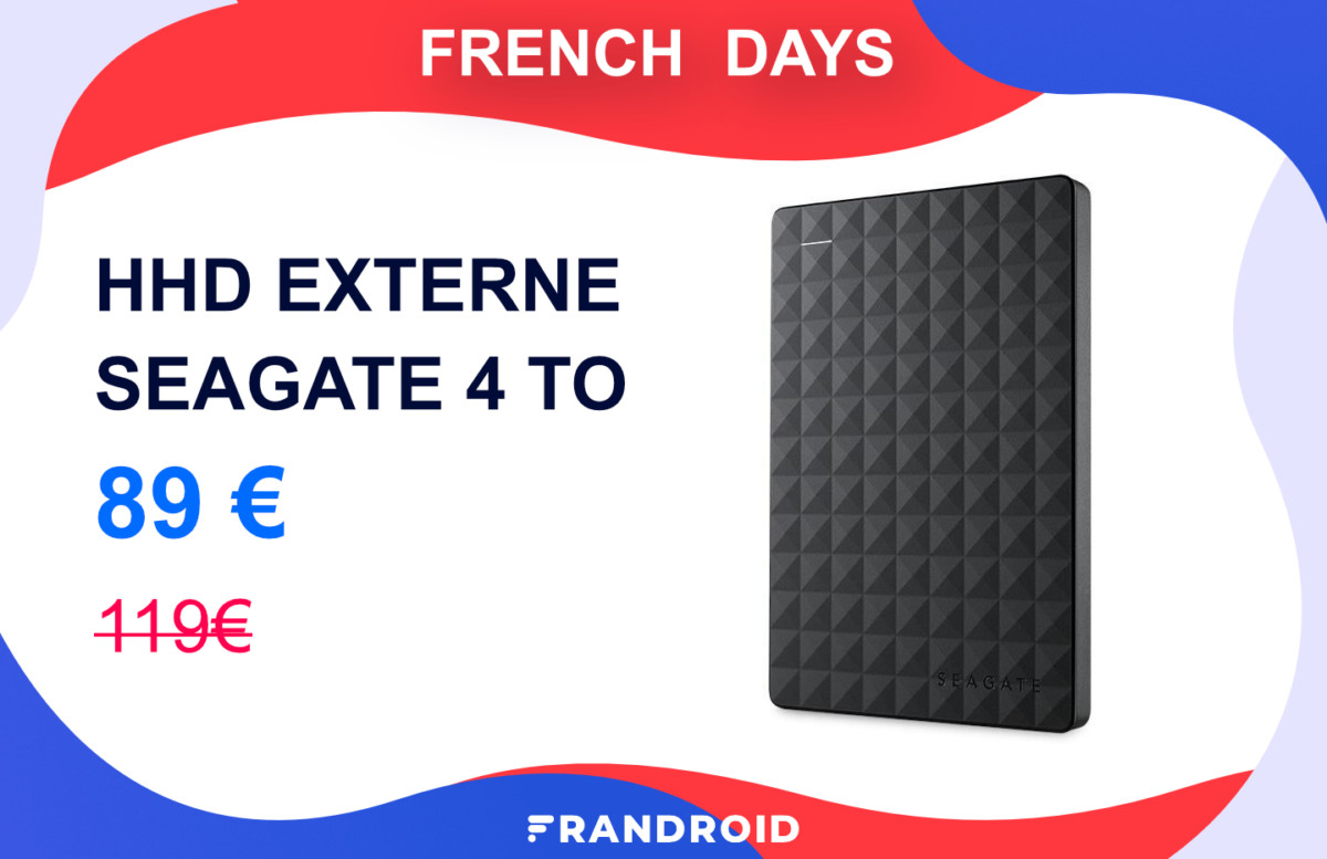 HHD externe Seagate 4 To french Days new price