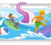 Microsoft Edge cache un jeu de surf // Source : Microsoft