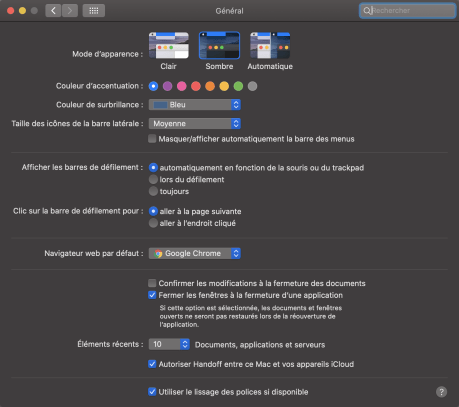 Navigateur par défaut 10