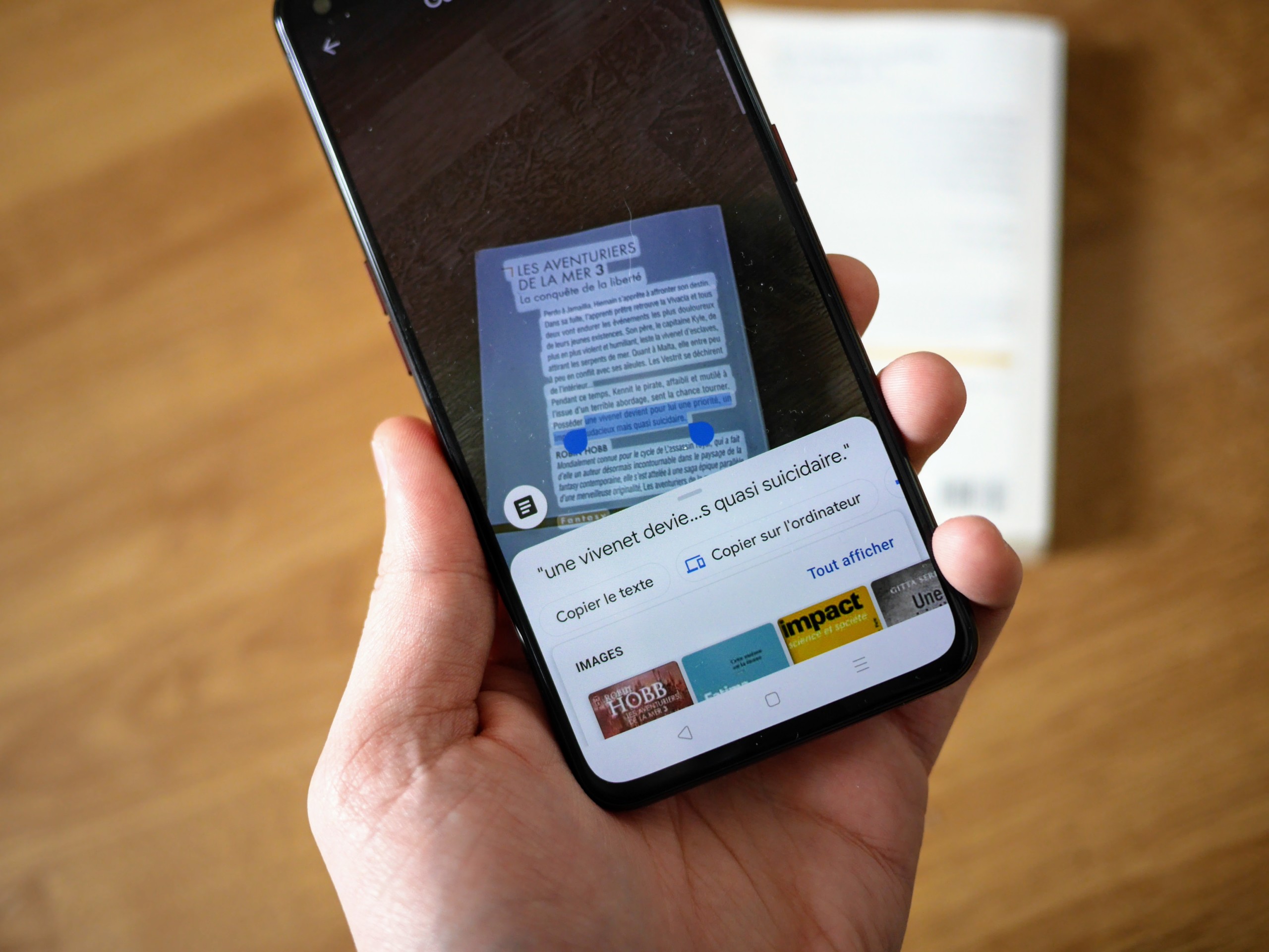 Google Lens permet de copier du texte vers son ordinateur