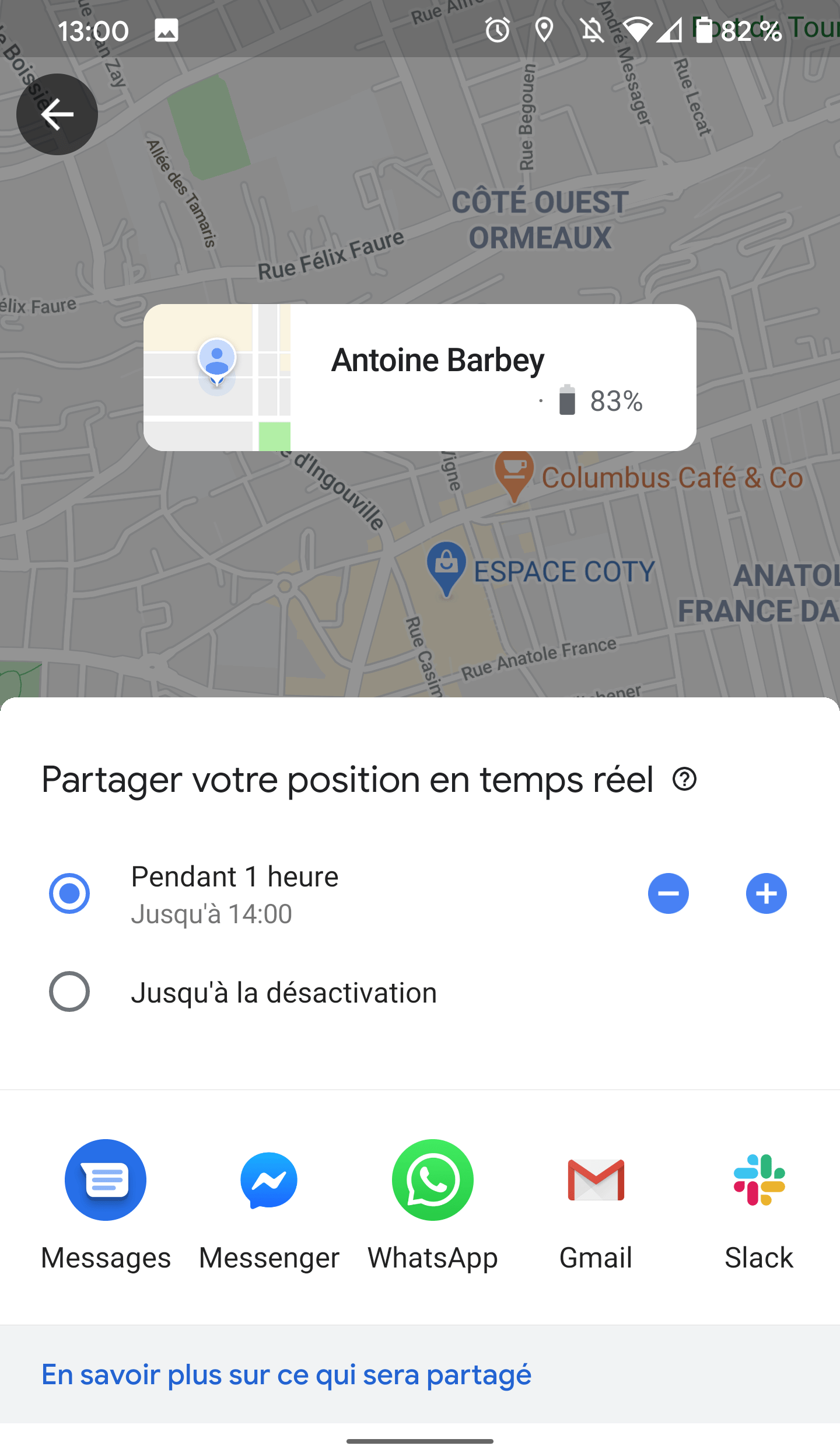 Partager position 5