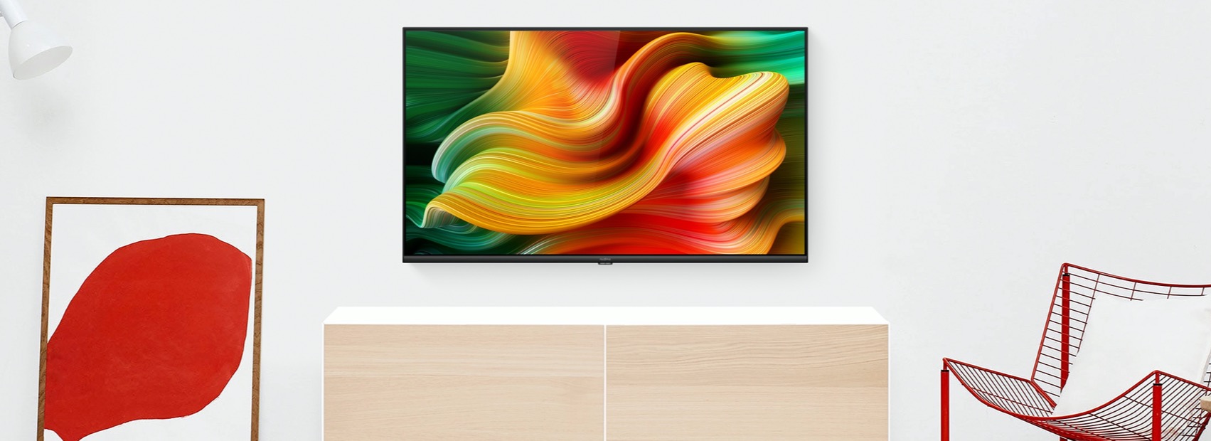 SmartTV Realme de 43 pouces, sur support mural // Source : Realme