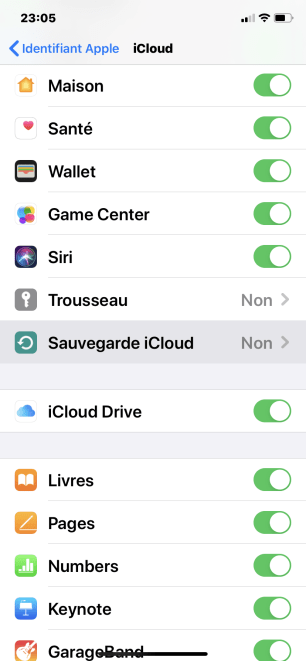 Sauvegarde iphone 4