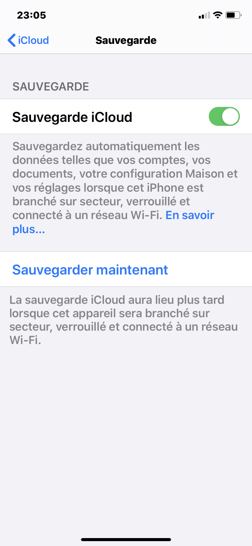 Sauvegarde iphone 5