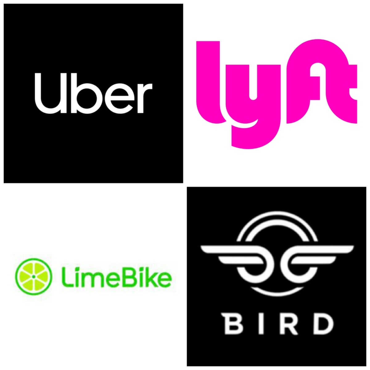 Uber, Lyft, Lime et Bird