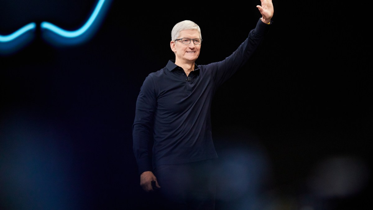 Tim Cook lors de la conférence WWDC 2019