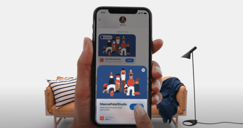 App Clips depuis Messages // Source : Apple