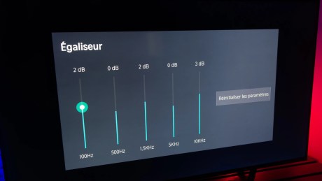 Un égaliseur est naturellement disponible.