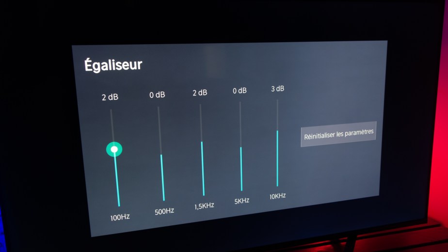 Un égaliseur est naturellement disponible.