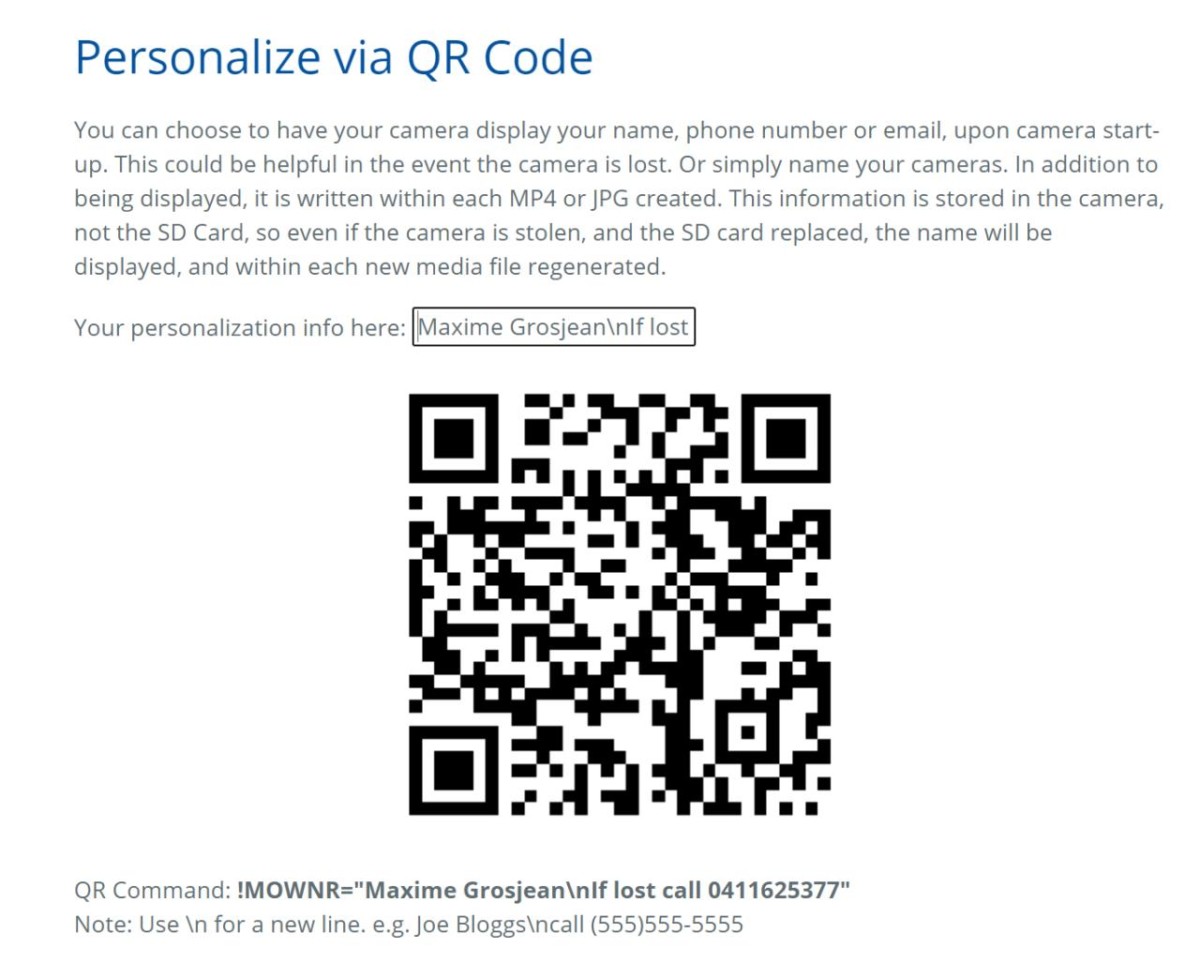 GoPro Labs &#8211; Exemple QR Code