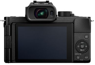 Le Panasonic Lumix G100 de dos