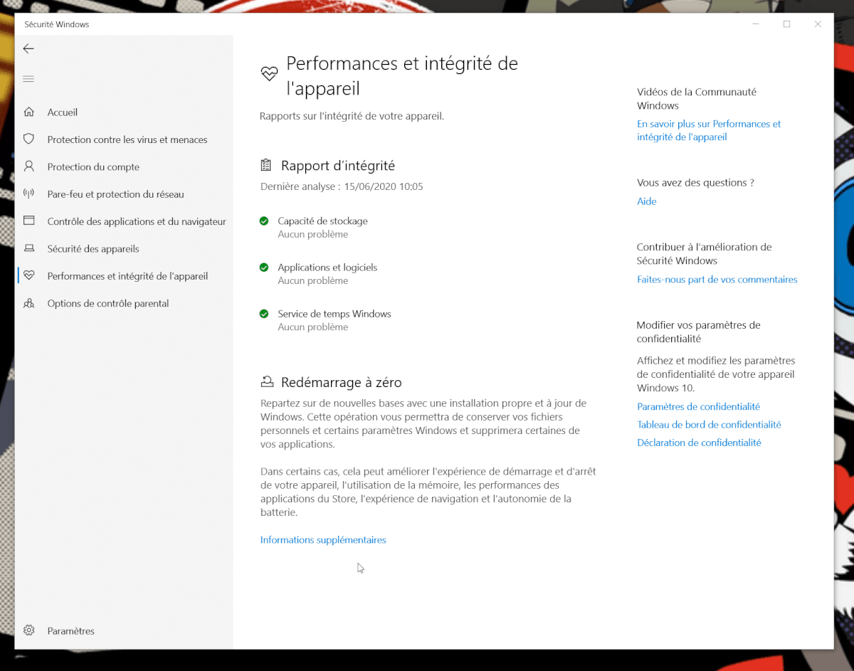 Microsoft redémarrage à zéro