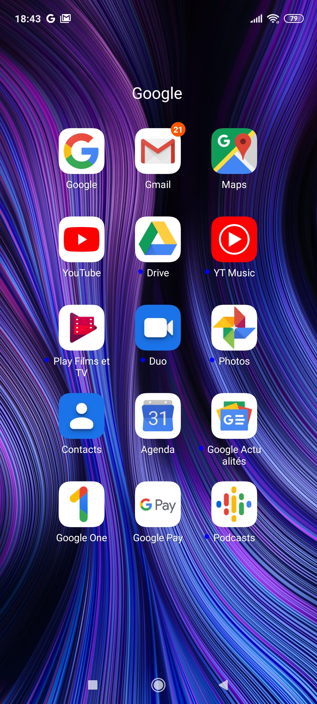 Les apps Google préinstallées sur le Xiaomi Redmi Note 9 Pro