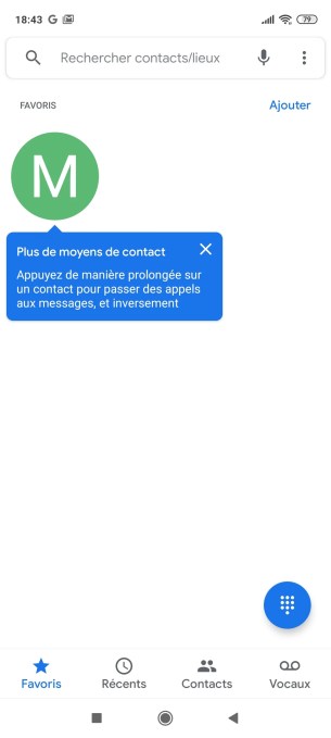 L'app Téléphone de Google
