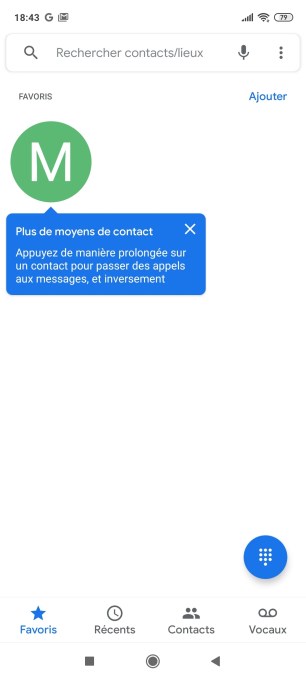 L'app Téléphone de Google