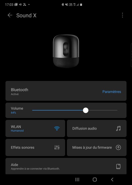 L'application Al Life de la Huawei Sound X