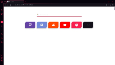 Opera GX dark mode web