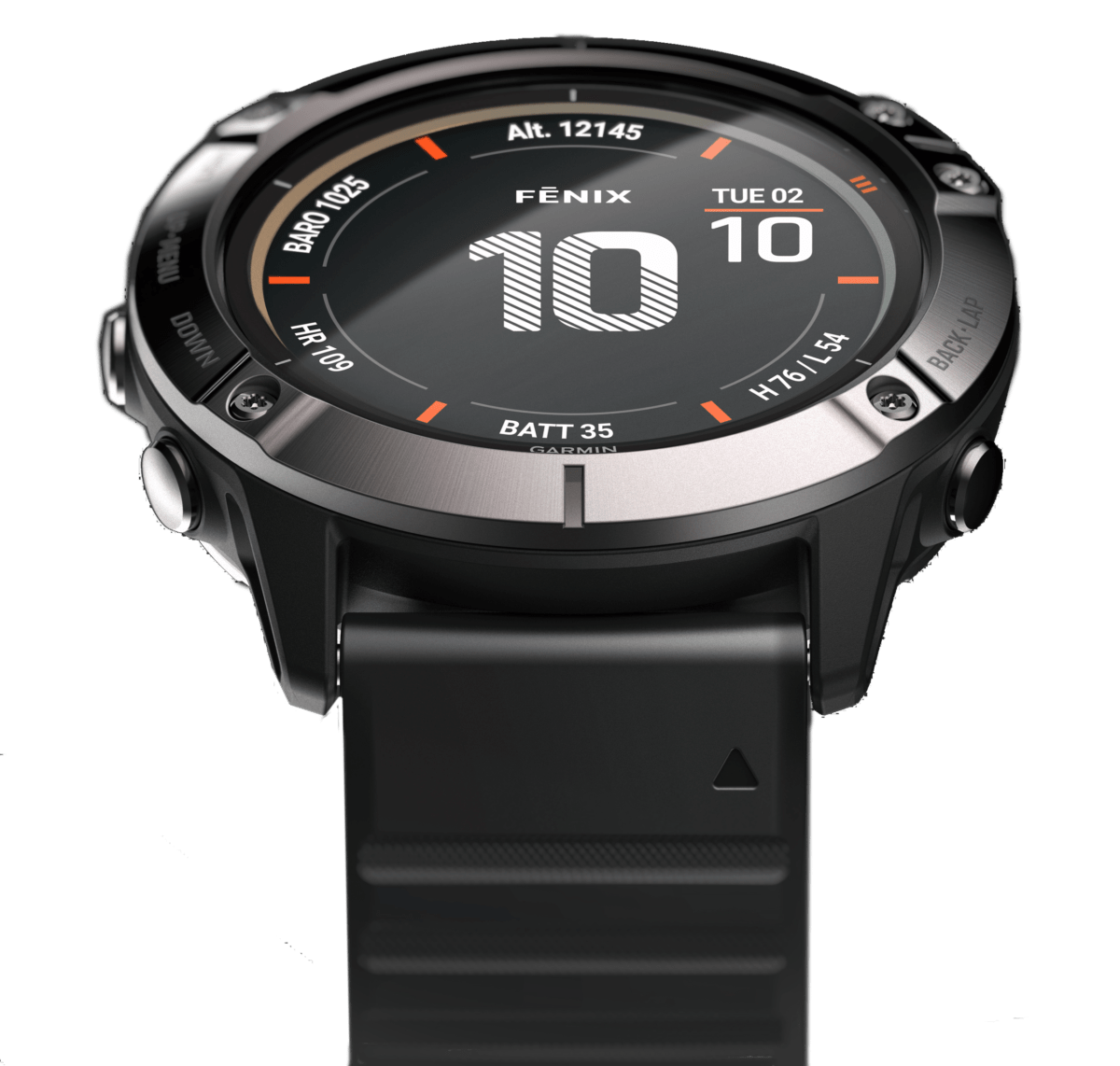 La montre fenix 6x Pro Solar et son écran Power Glass pour capter l'énergie solaire // Source : Garmin