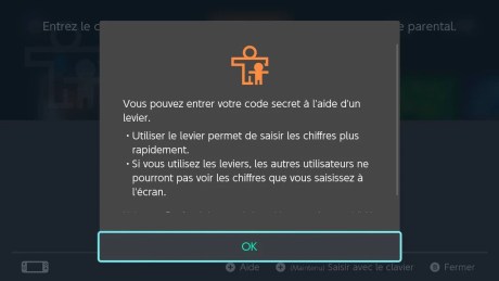Nintendo Switch contrôle parental