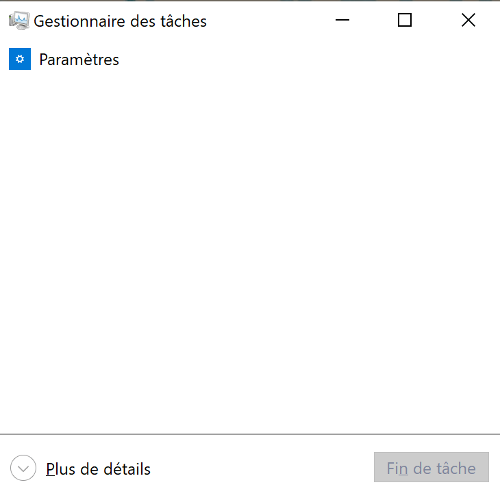 Paramétrage Windows 10