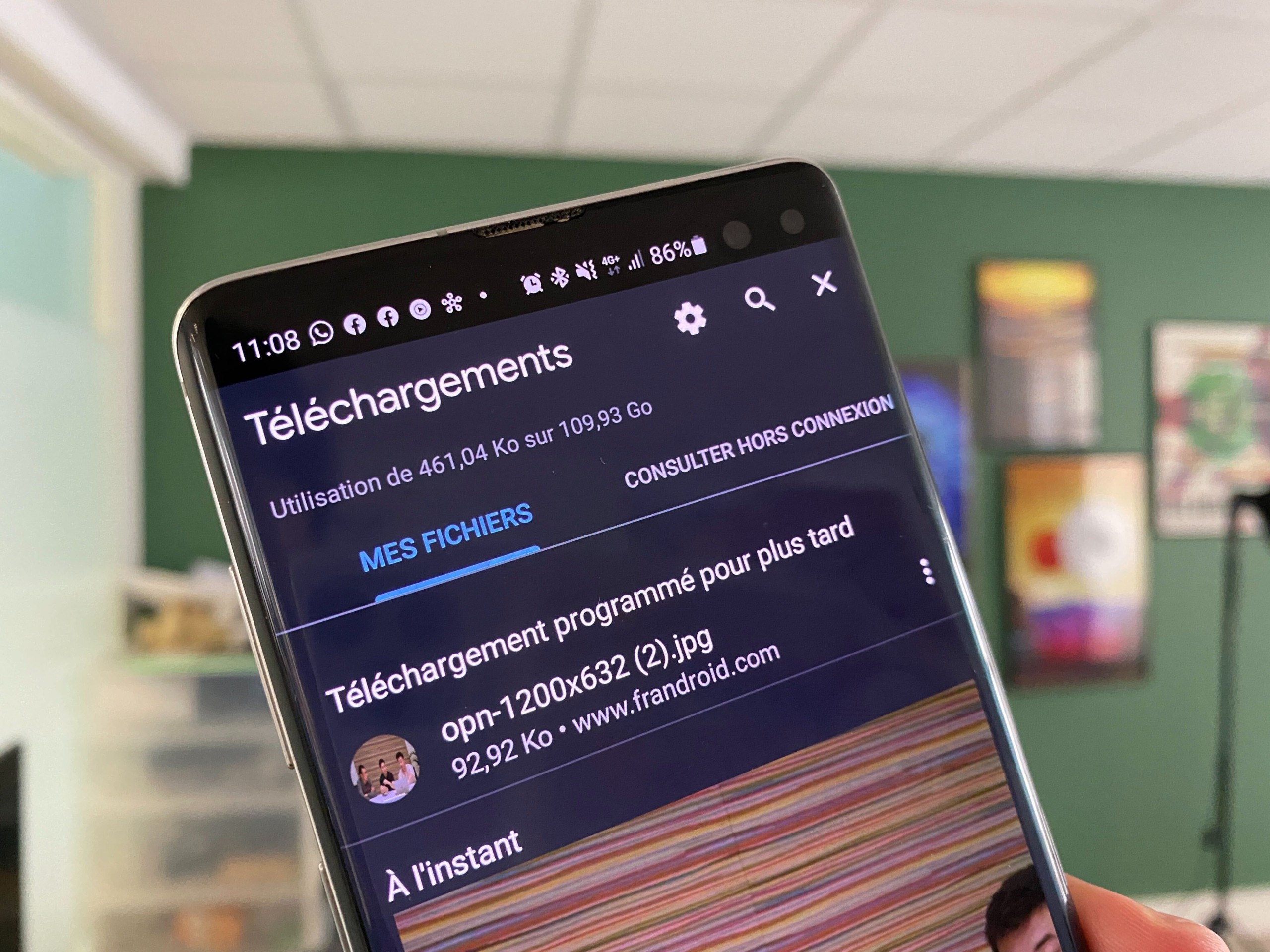 Programmer téléchargement sur Chrome Android