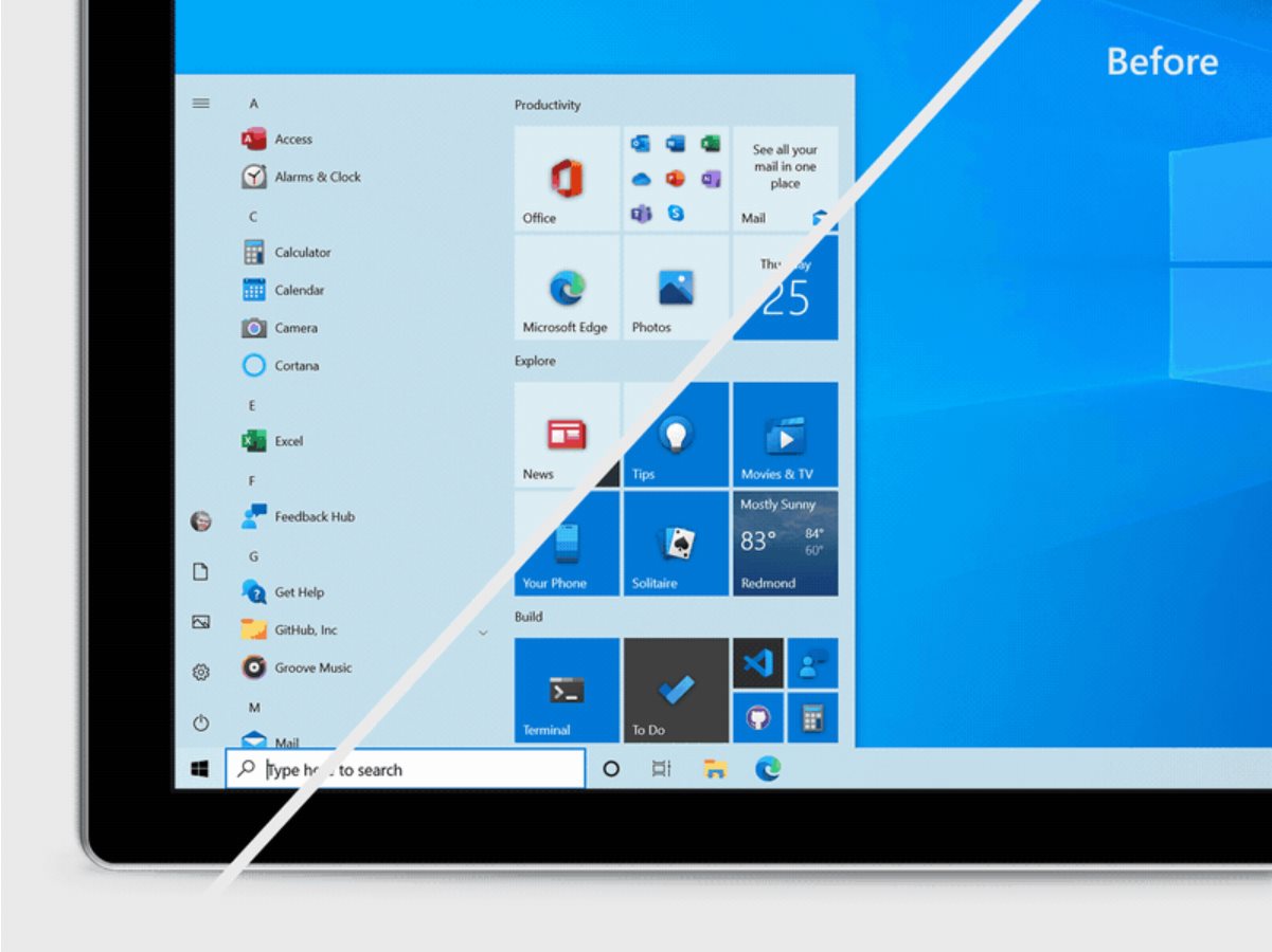 Windows 10 nouveau menu démarrer