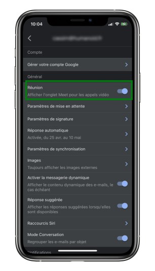 Le réglage s'appelle « réunion » en français // Source : Frandroid