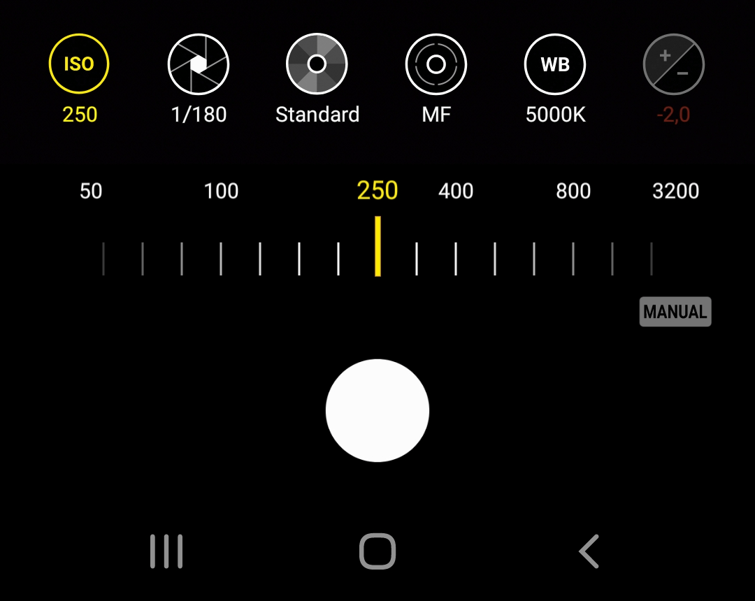 Mode Pro ISO Samsung