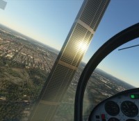 Une étrange tour a vu le jour dans le ciel de Melbourne dans le jeu Flight Simulator // Source : Capture d'écran Twitter / @alexandermuscat